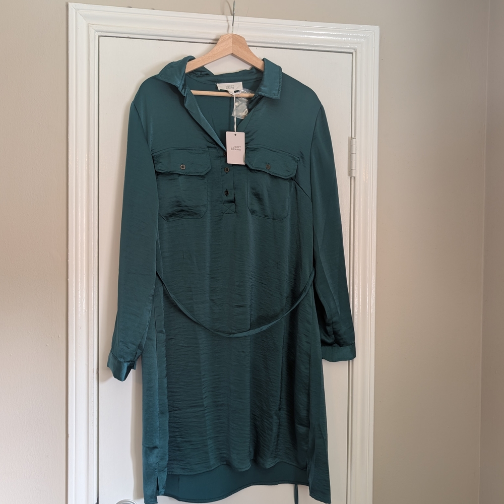 Luck Brand Green Shirt Dress